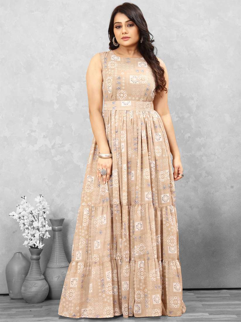 Buy CHANSI Geometric Tiered Maxi Dress Dresses for Women 30322225 Myntra