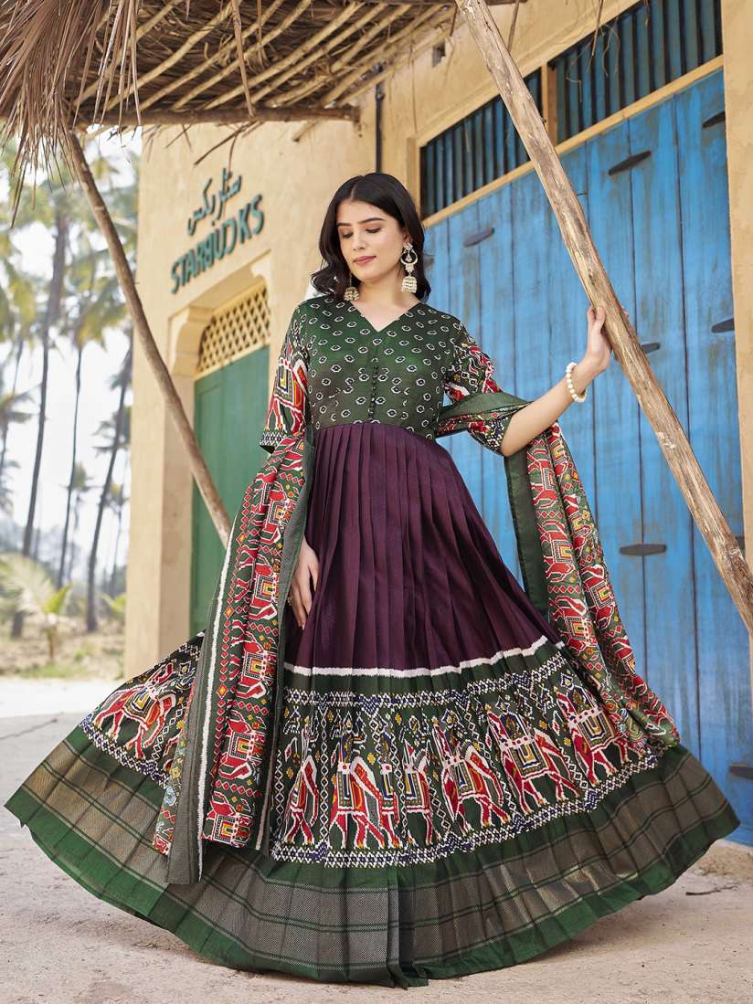 Buy CHANSI Ethnic Motif zari Woven Fit Flared Ethnic Gown Ethnic Dresses for Women 30322841 Myntra