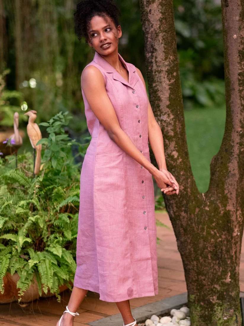 Casual Linen Gown Dress TANGNADE Womens Cotton Linen Dresses 34