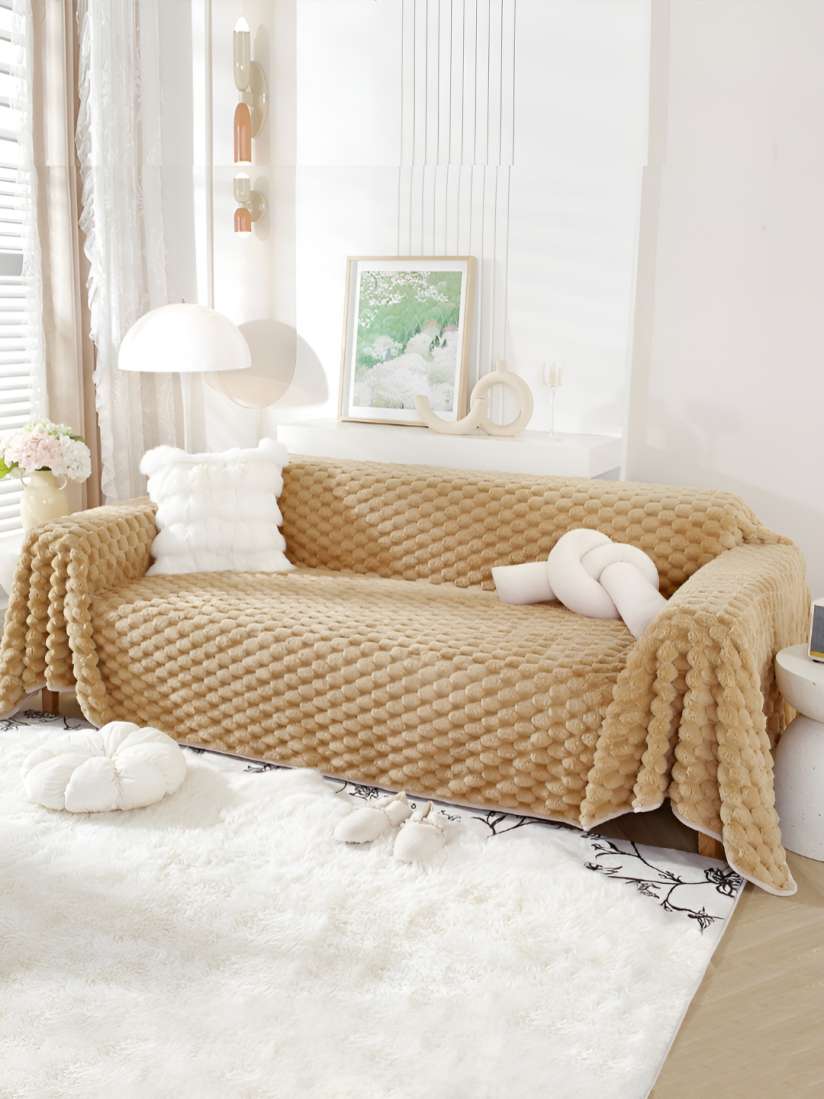 Buy HOKIPO Brown Self Design Woollen 2 Seater Sofa Throw Throws for Unisex 30379381 Myntra