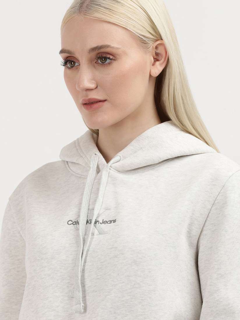 Fleece Hoodie Calvin Klein Jeans Sweatshirt Grey Buy Calvin Klein