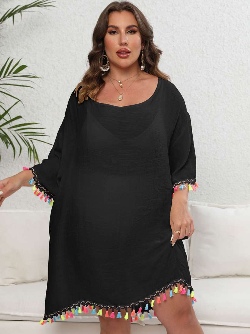 Buy LULU SKY Plus Size Swim Cover Up Top Swimwear Cover up Top for Women 30322891 Myntra