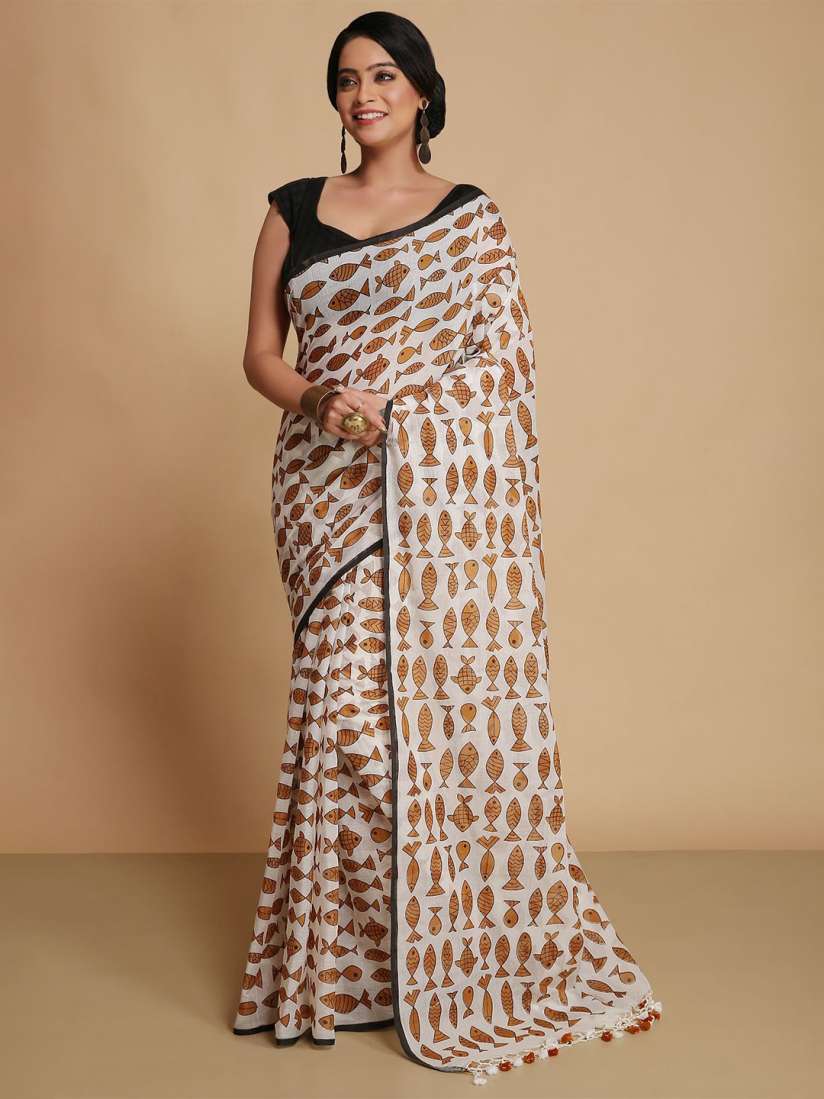 Buy WoodenTant Pure Cotton Saree Sarees for Women 30365244 Myntra