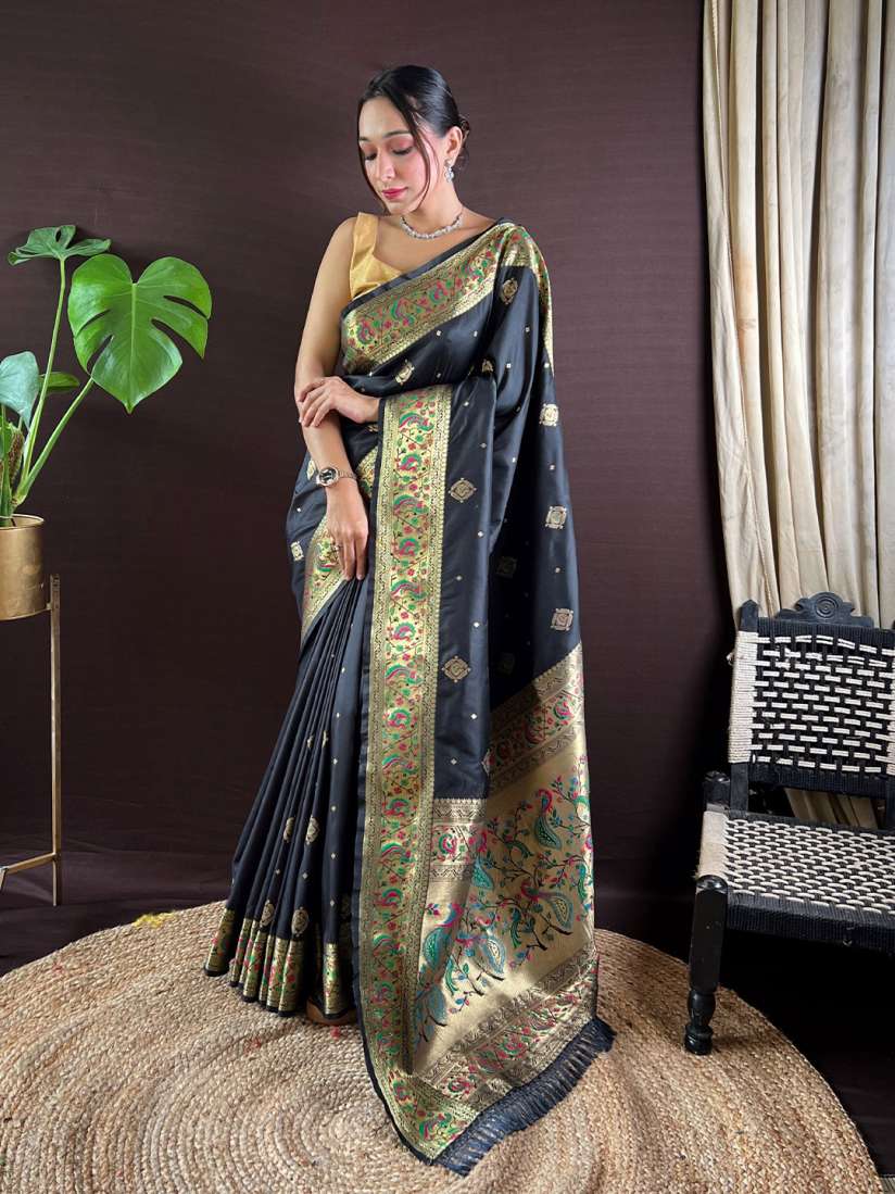 Buy HEER FASHION Woven Design Paithani Saree Sarees for Women 30371402 Myntra