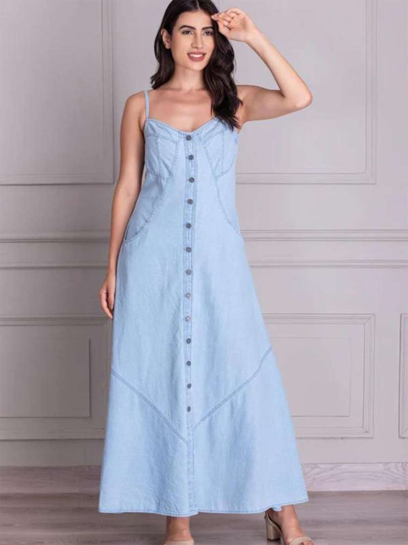 Myntra denim dress new arrivals