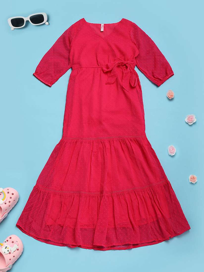 Buy V Mart Girls V Neck Cotton Fit Flare Dress Dresses for Girls 30391096 Myntra