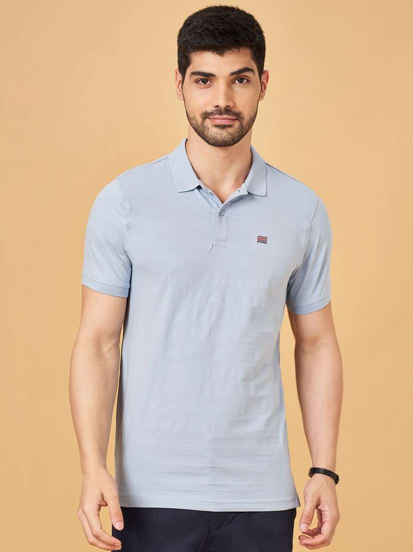 Buy BYFORD by Pantaloons Men Solid Polo Collar Cotton Slim Fit T Shirt Tshirts for Men 30410273 Myntra