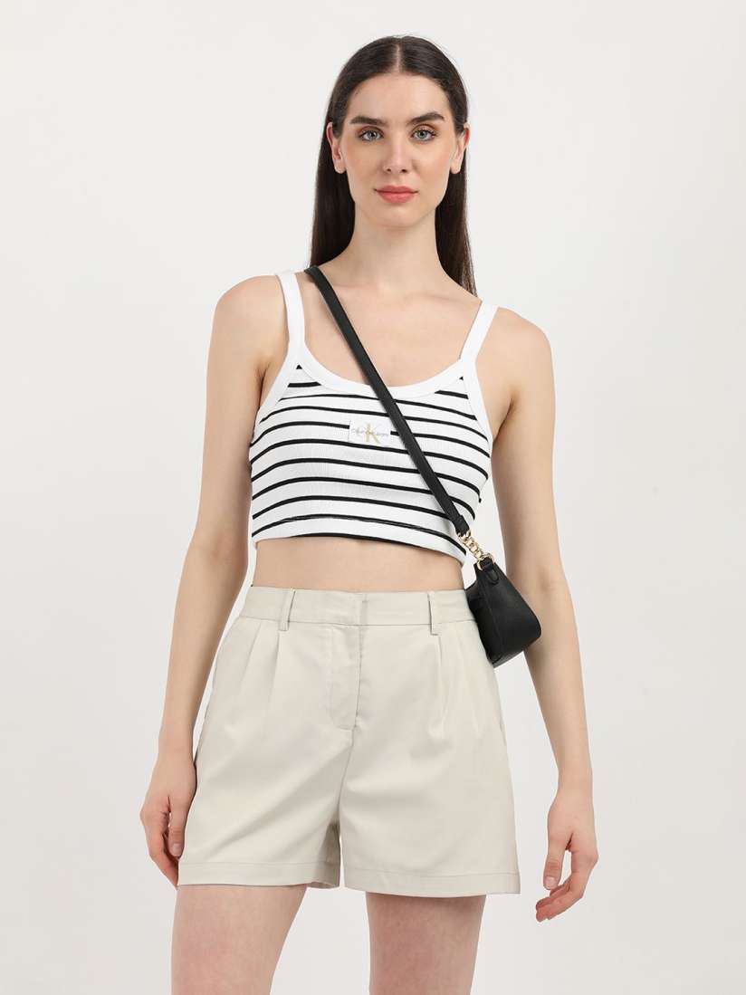 Calvin klein striped bralette shop