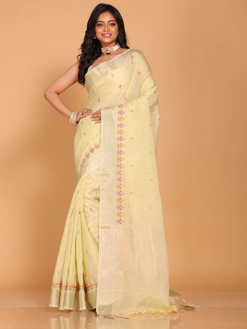 Linen sarees myntra new arrivals