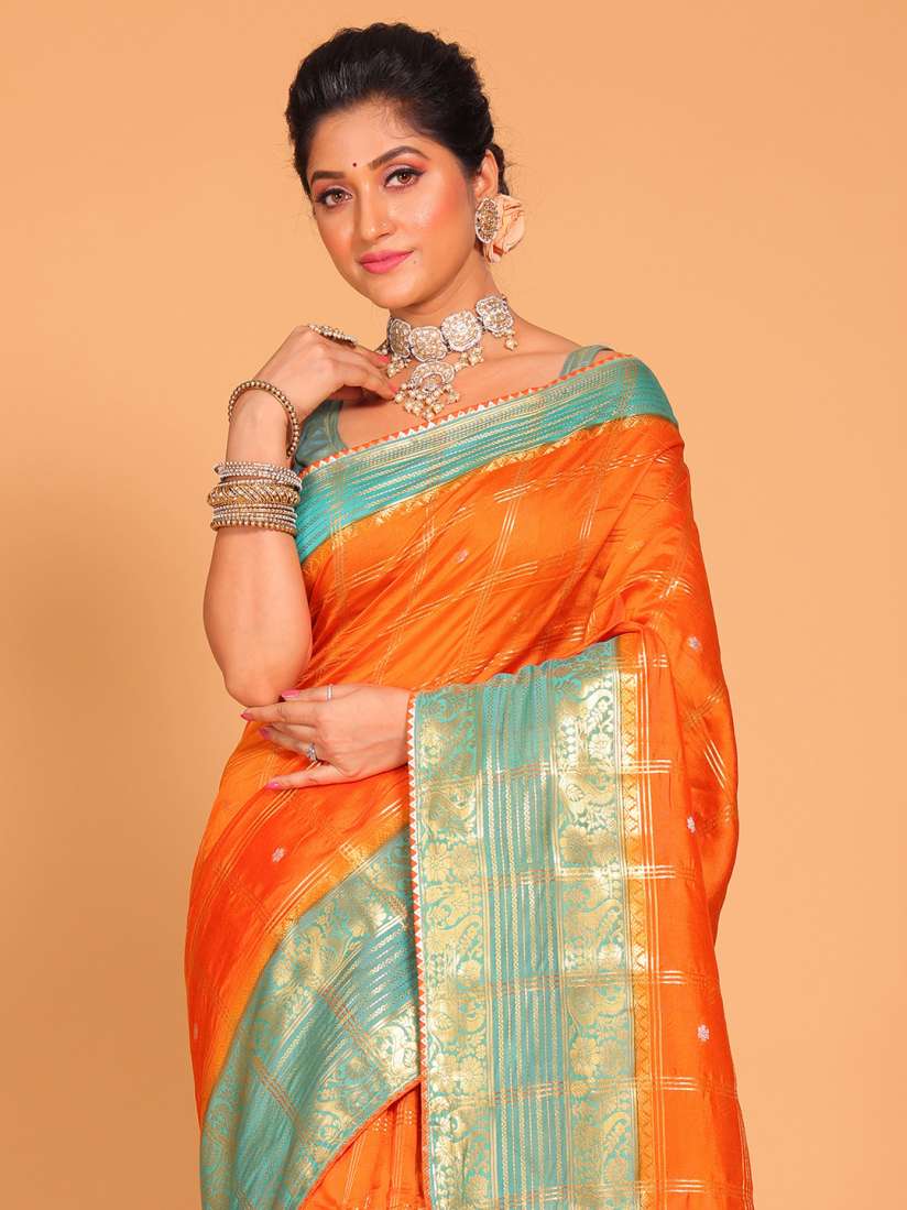 Pure silk saree myntra on sale