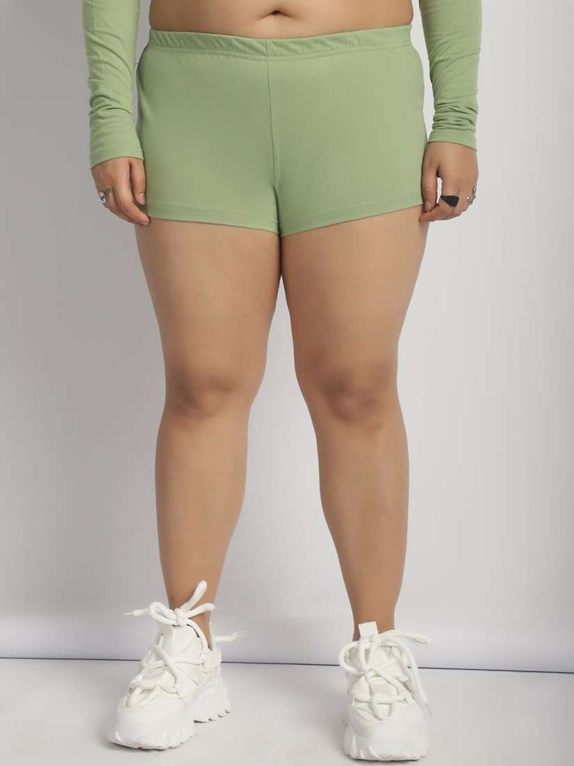 Buy thkgrlz Plus Size Women Mid Rise Hot Pants Shorts for Women 30402406 Myntra