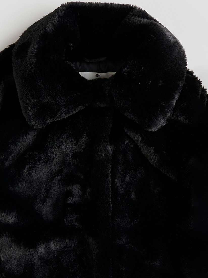 Fluffy Coat Faux Fur Hm H&m Fluffy Jacket Shop