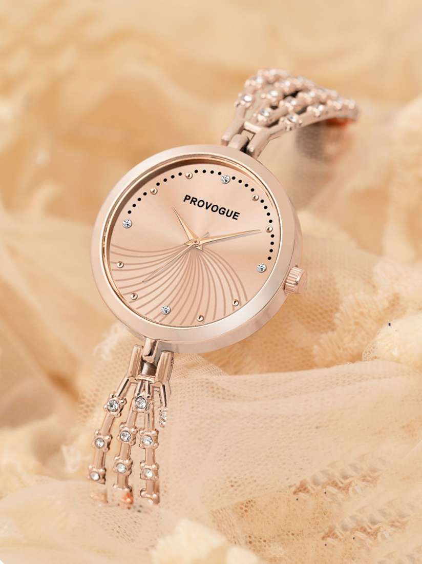 Buy Provogue Women Embellished Dial Bracelet Style Straps Analogue Watch HOBPR 106 RG Watches for Women 31624849 Myntra