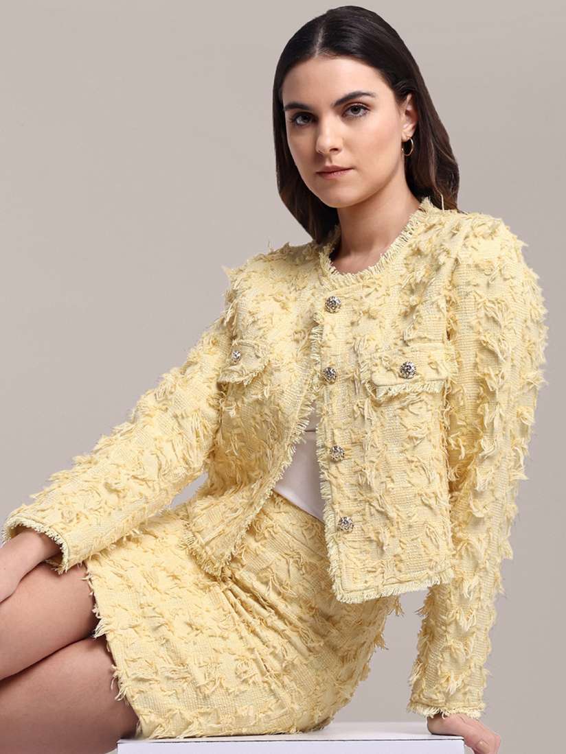 【ALUDE SELECT】gold no color tweed jacket ALUDE SELECT】gold no color tweed jacket （2color