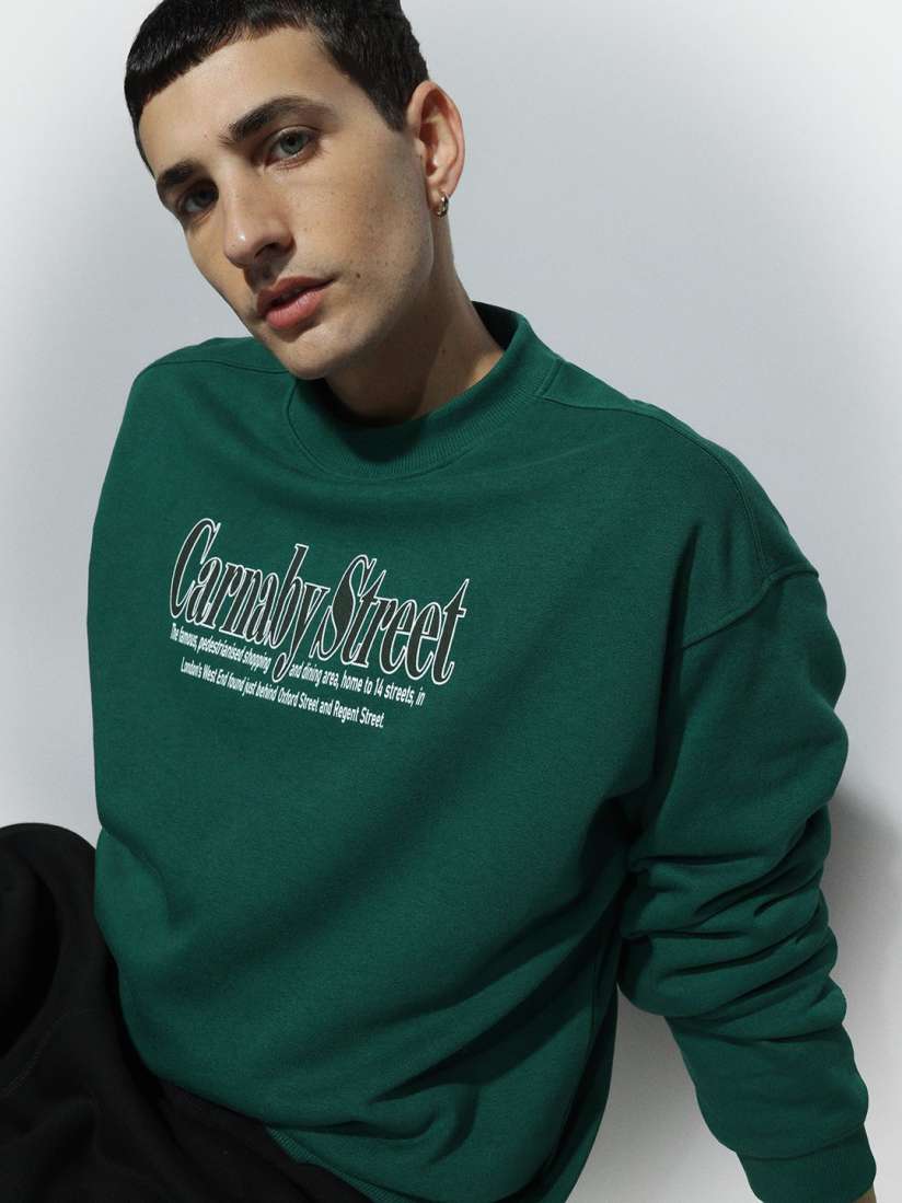 Buy H M Relaxed Fit Printed Sweatshirt Sweatshirts for Men 31667698 Myntra