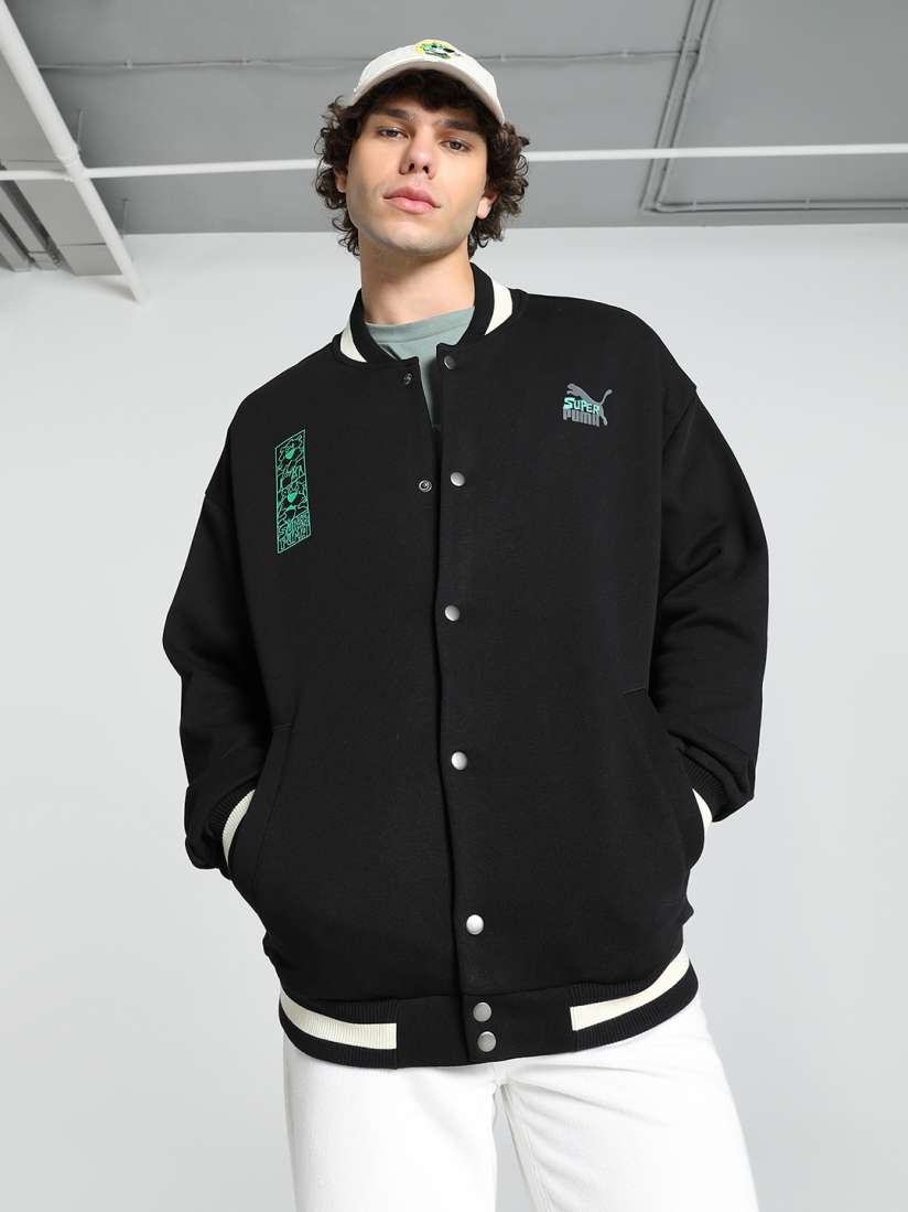 Buy Puma SUPER Men Relaxed Fit Baseball Jacket Jackets for Men 31667883 Myntra