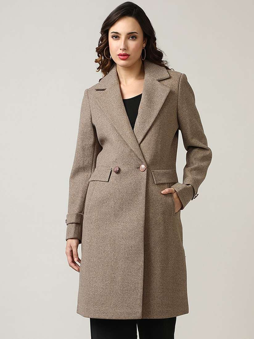 Buy Fort Collins Women Woolen Longline Trench Coat Coats for Women 31473674 Myntra