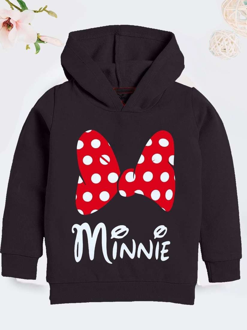 Buy YK Disney Girls Printed Long Sleeves Hooded Sweatshirt