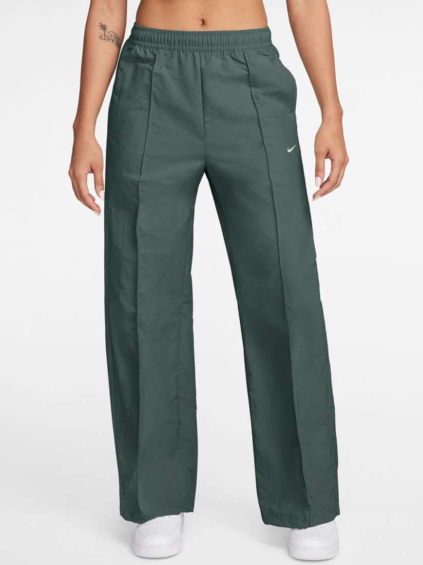 Buy Nike Sportswear Everything Wovens Women s Mid Rise Open Hem Trousers Trousers for Women 31183149 Myntra