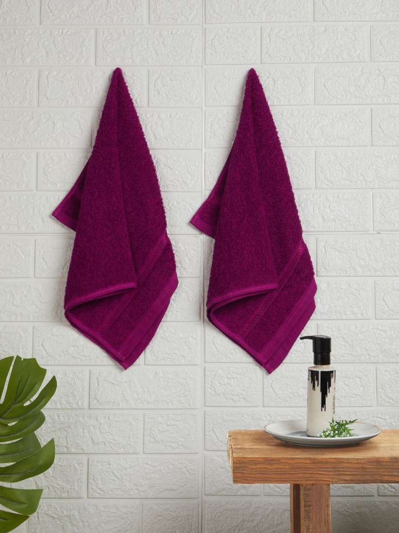 Magenta hand towels clearance