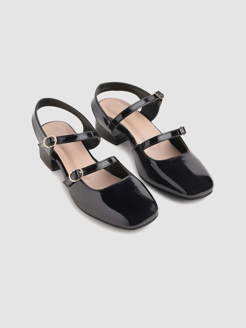 Buy Street Style Store Synthetic Leather Block Heel Mules Heels for Women 31173643 Myntra