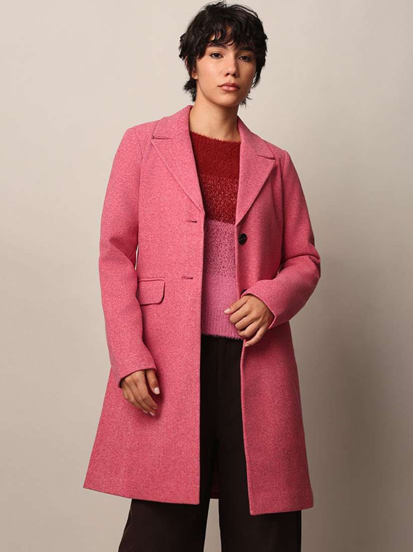 Longline pink coat sales