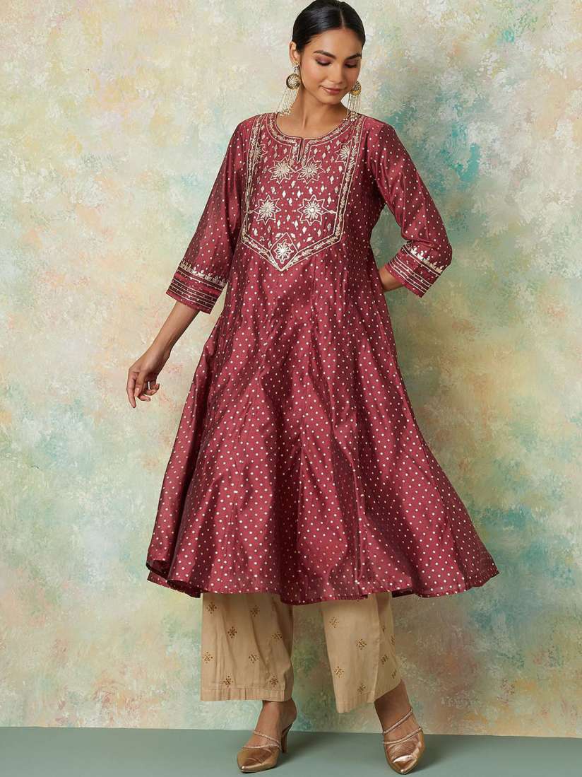 Buy Melange by Lifestyle Floral Embroidered Anarkali Kurta Kurtas for Women 31276600 Myntra