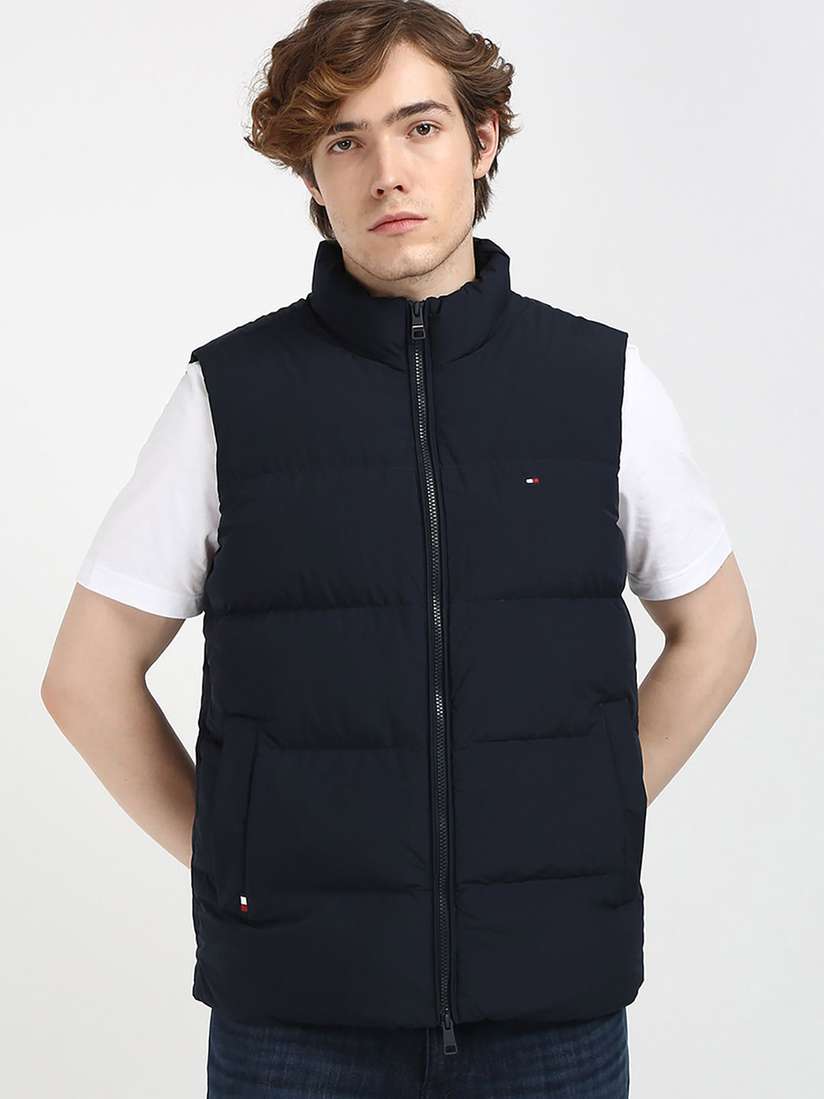 Casual Jacket Mens Black Tommy Hilfiger Coat Tommy Hilfiger Puffer