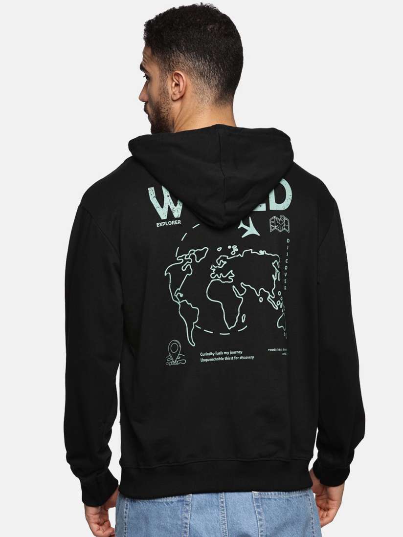 Black hoodie myntra outlet