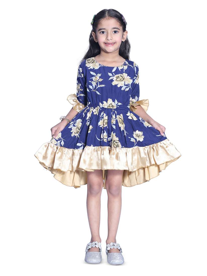 Buy Wish little Girls Floral Printed Bell Sleeve Crepe Fit Flare Dress Dresses for Girls 31296143 Myntra