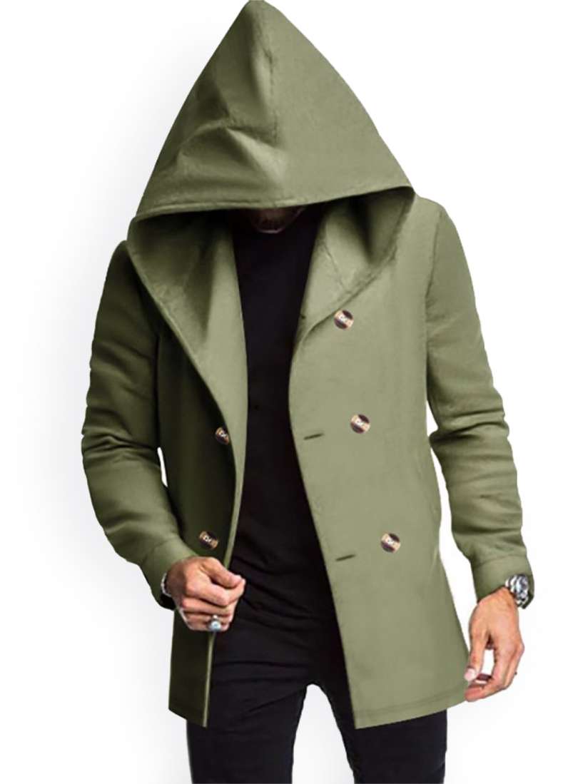Mens stand collar overcoat 2025