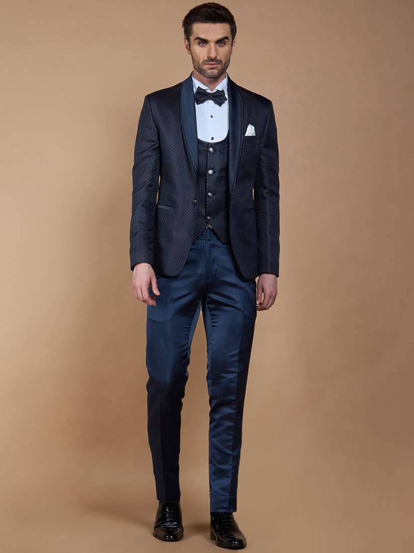 Buy Neumen Men Self Design Blazer and Waistcoat with Trousers Single Breasted Formal Suits Suits for Men 31294841 Myntra