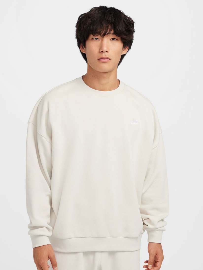 Buy Nike Club Fleece Men s Oversized French Terry Crew Sweatshirts for Men 31339279 Myntra