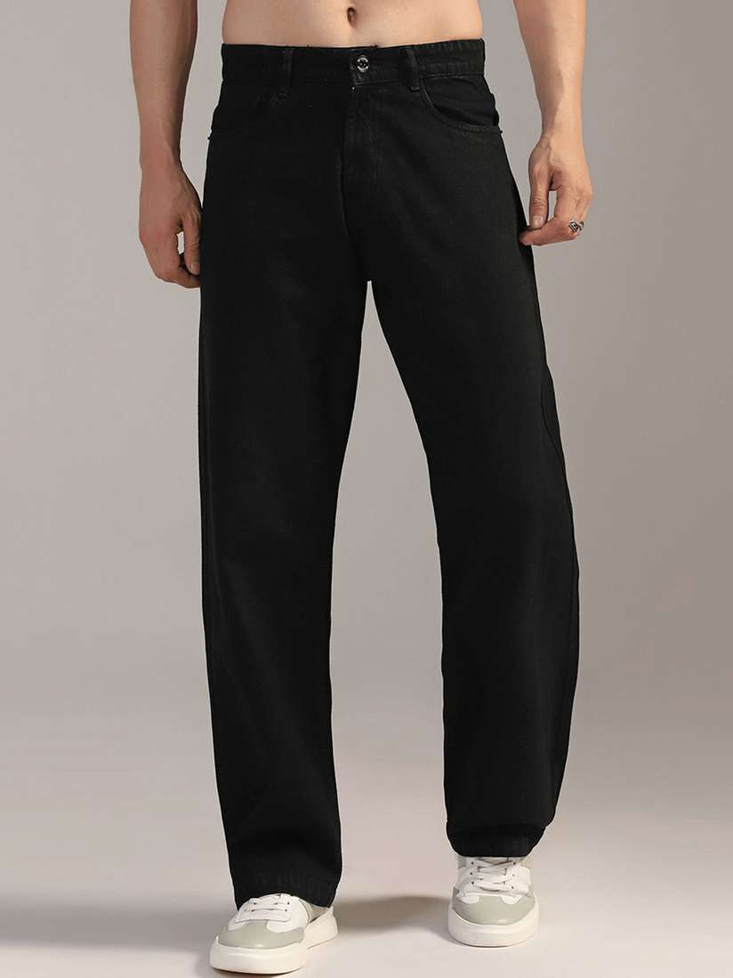 Jeans Di Buy DI LUSSO Men Cotton Mid-Rise Wide Leg Jeans