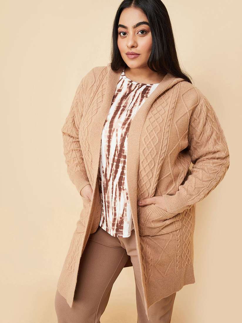 Cable Knit Women's Long Open Front Sweaters ChooTeeYeen