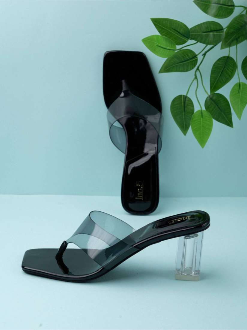 Buy Inc 5 Women Transparent Party Block Mules Heels Heels for Women 31347779 Myntra