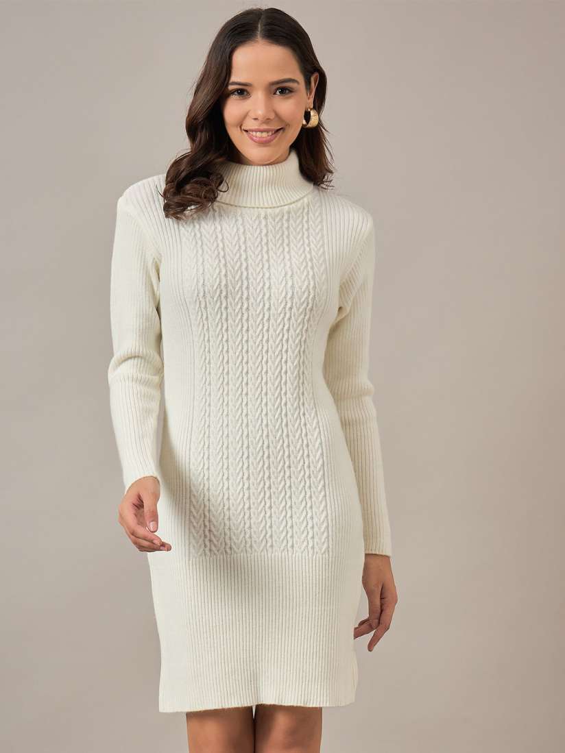 Buy The Roadster Lifestyle Co Women Self Designed Woolen Bodycon Dress Dresses for Women 31365349 Myntra