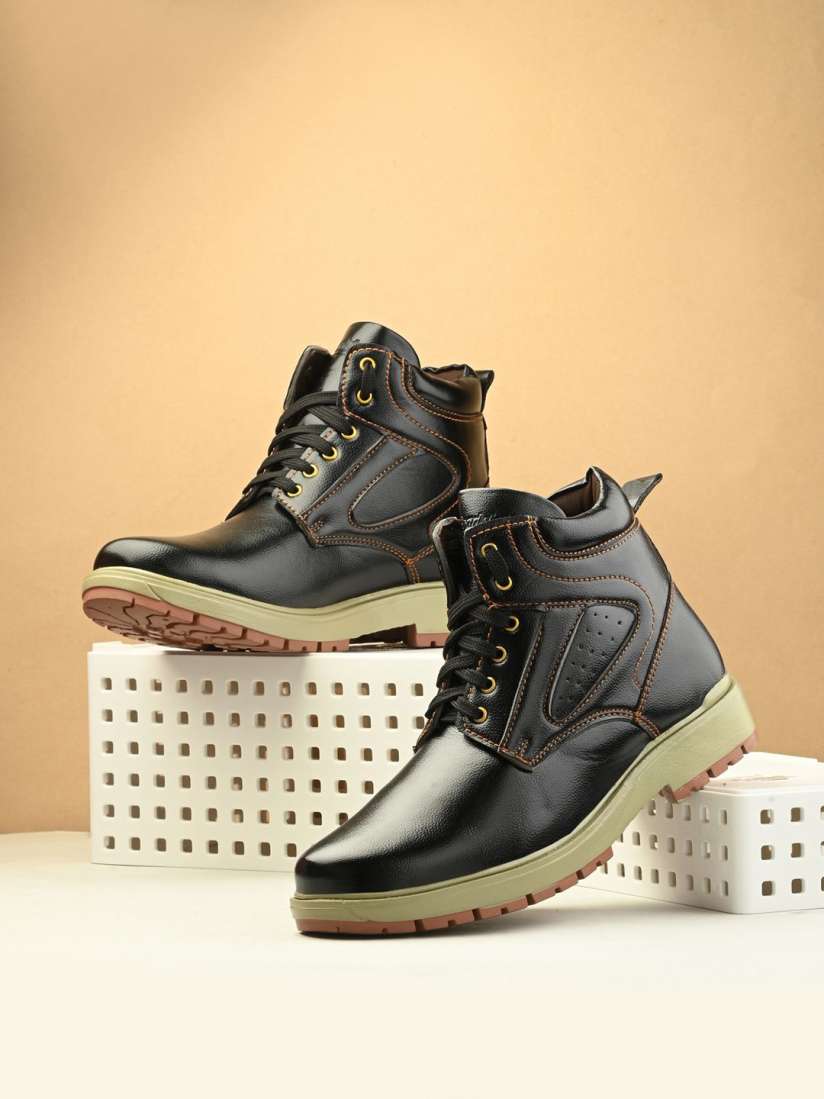 Buy Roadster Men Lace Up Mid Ankle Boots Boots for Men 31359987 Myntra