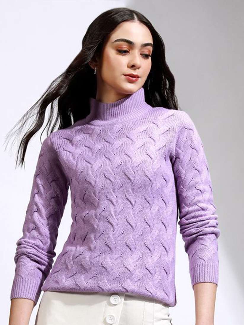 Womens Sweaters Lavender Turtleneck Sweater Buy Tokyo Talkies