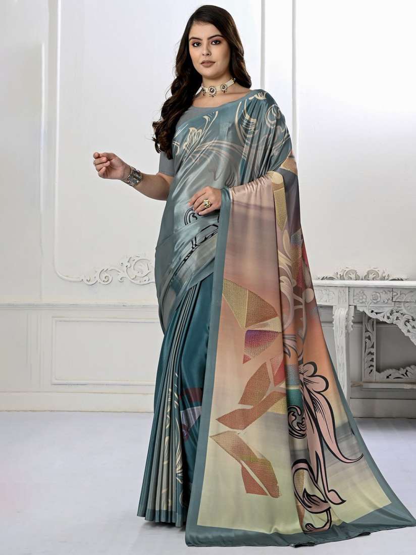 Buy JIVORA Printed Poly Crepe Abstract Mysore Silk Saree Sarees for Women 31192297 Myntra