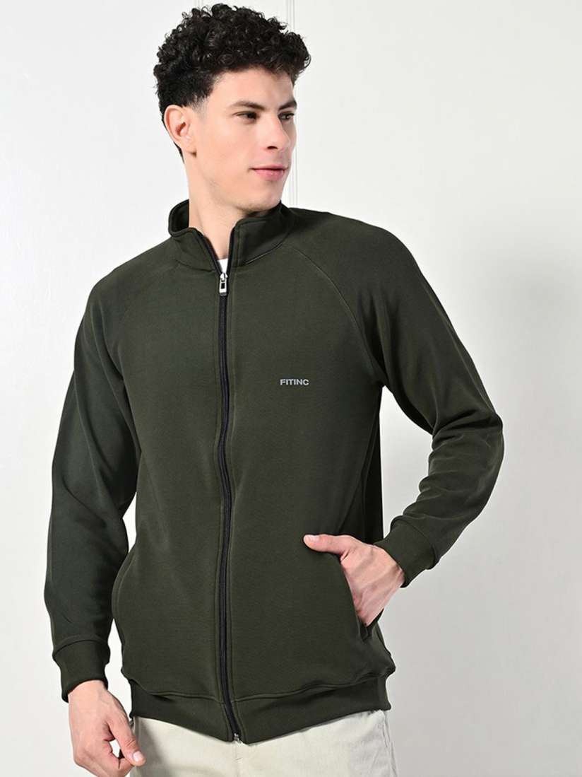 Solid sporty jacket best sale