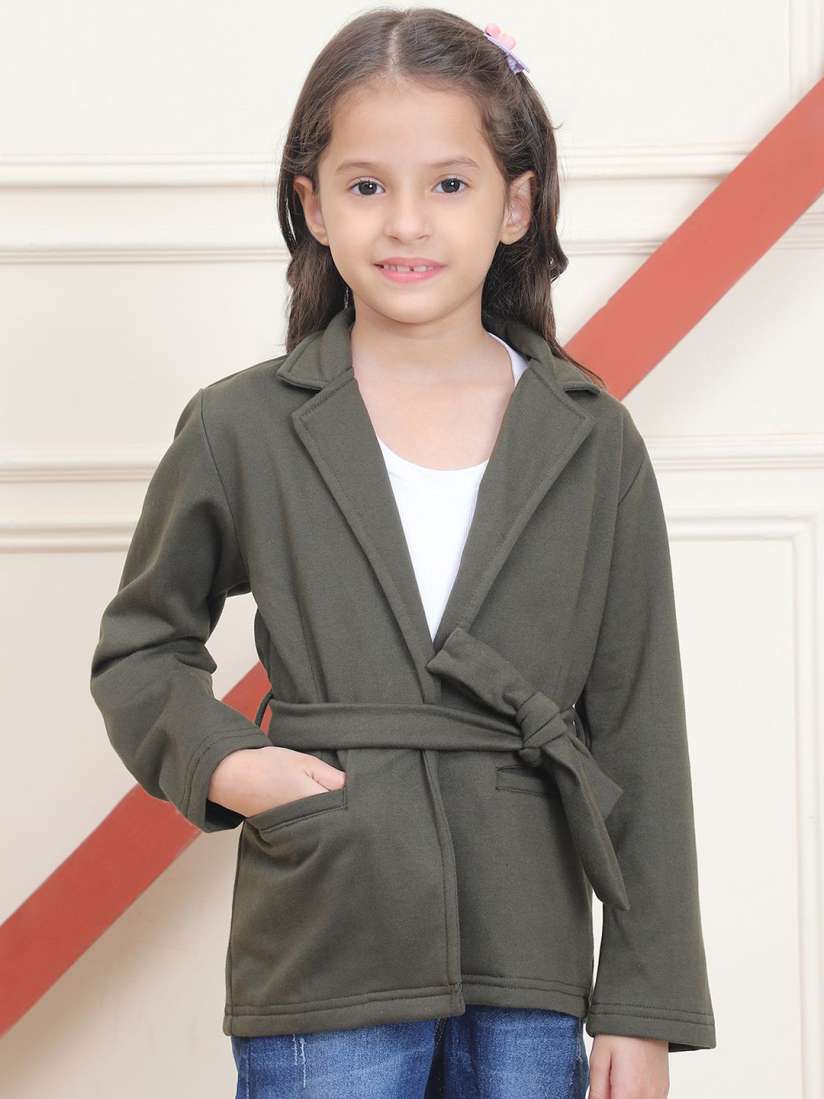 Buy MINI MING Girls Long Sleeve Winter Coats With Waist Belt Coats for Girls 31369040 Myntra