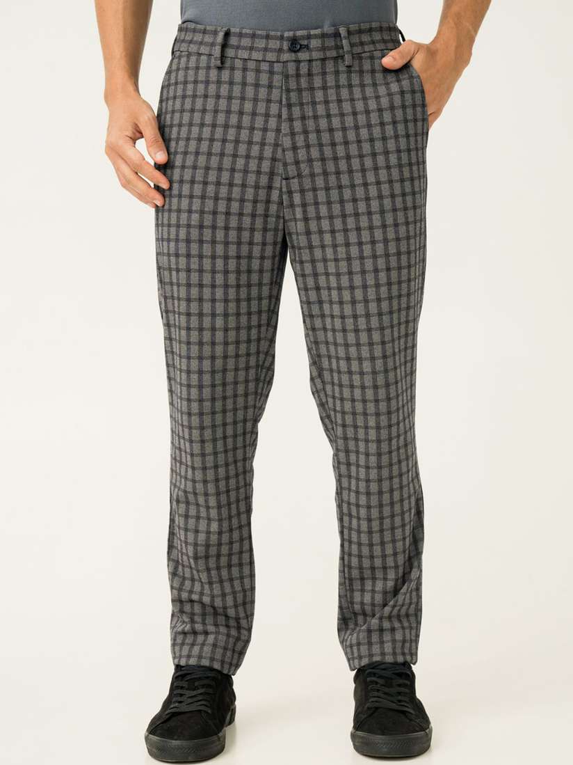Pant Project Grey Check Pants Mens Lava Grey Checks Formal Pants