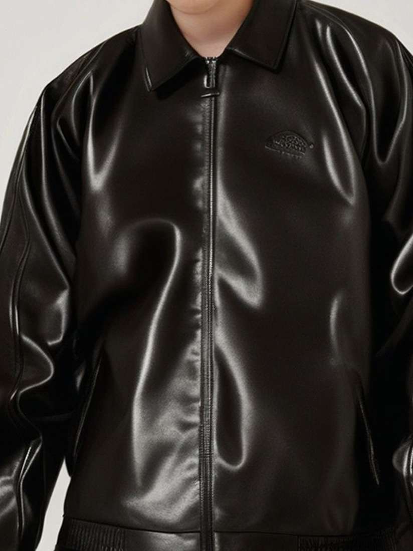 M 20th LEATHER MELTON COMBINATION JACKET