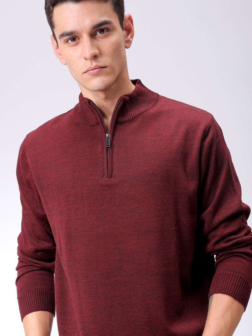 Buy The Indian Garage Co Men Turtle Neck Log Sleeves Cardigan Sweaters for Men 31411967 Myntra