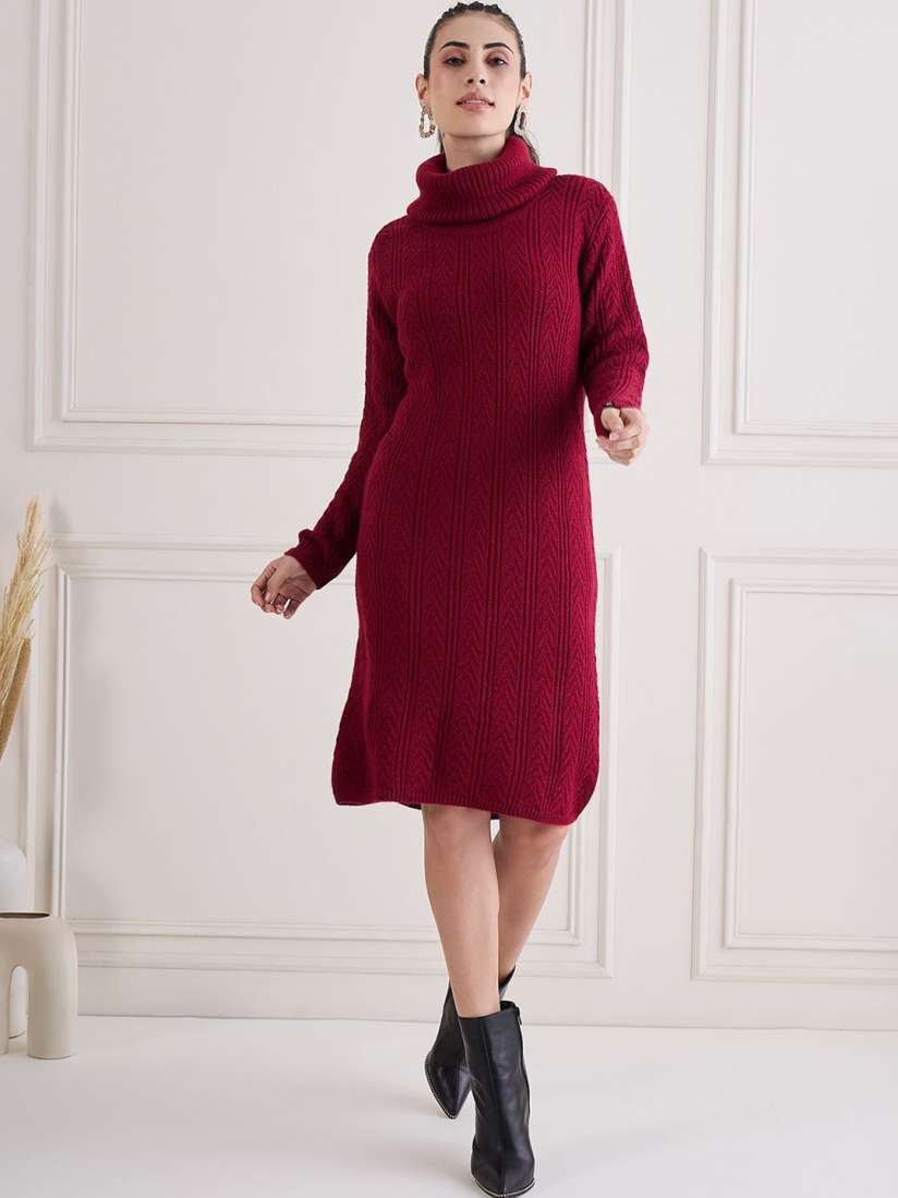 Knee length winter dresses discount