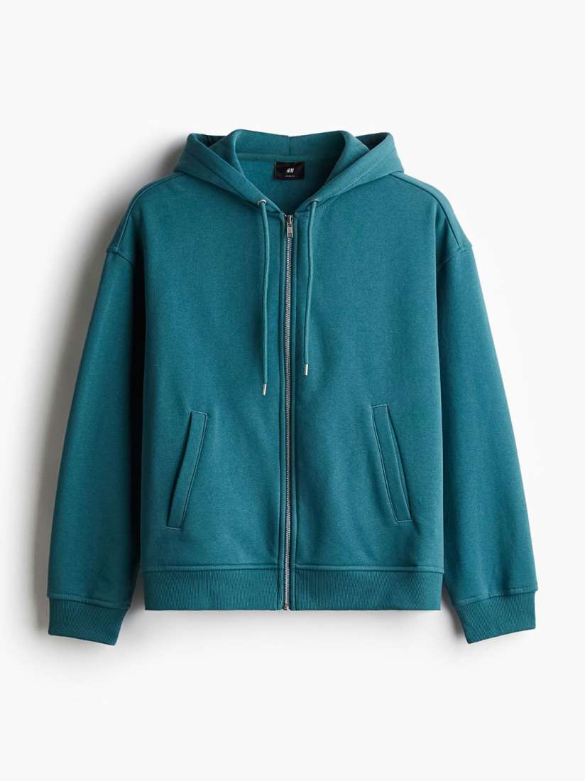 Buy H M Loose Fit Zip Through Hoodie Sweatshirts for Men 31438077 Myntra