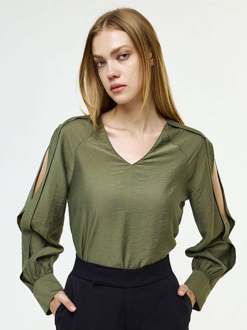 Slit sleeve top hot sale