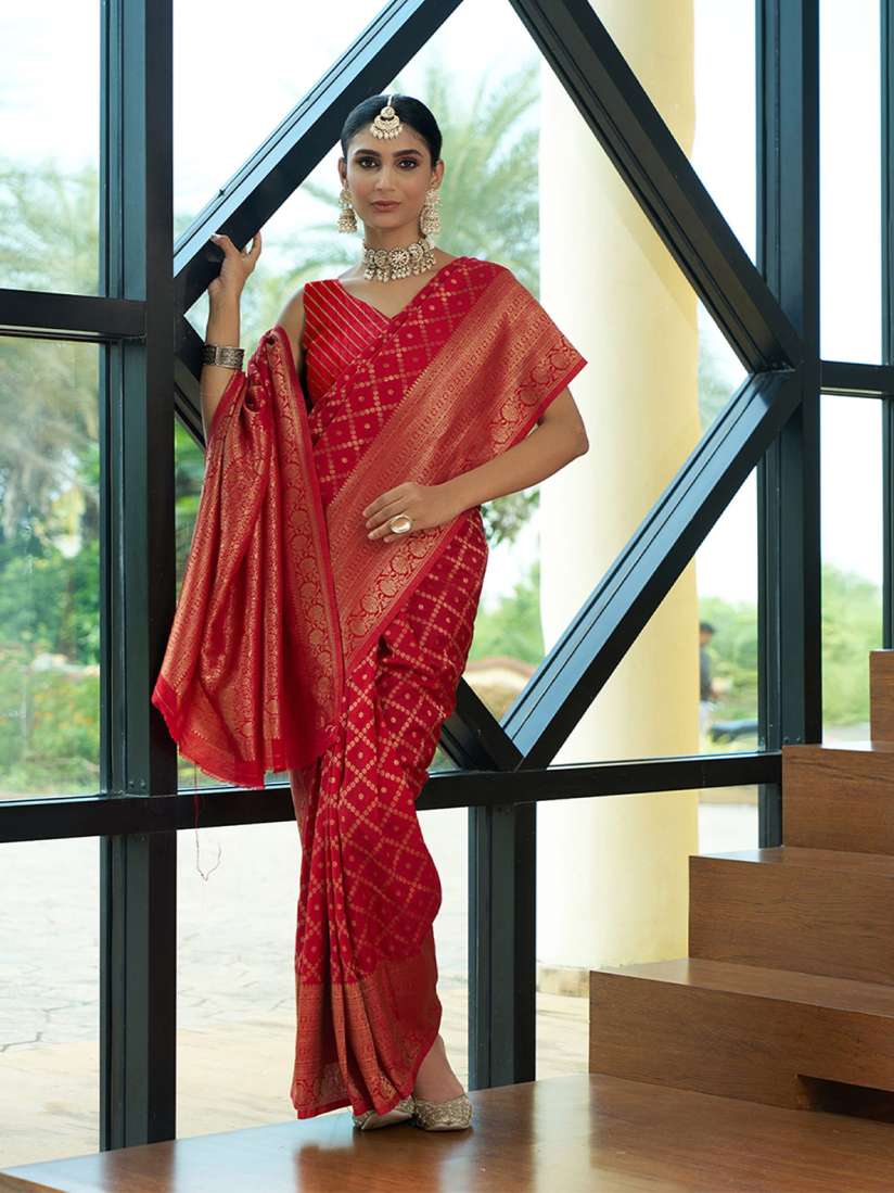 Pure crepe bandhani sarees deals