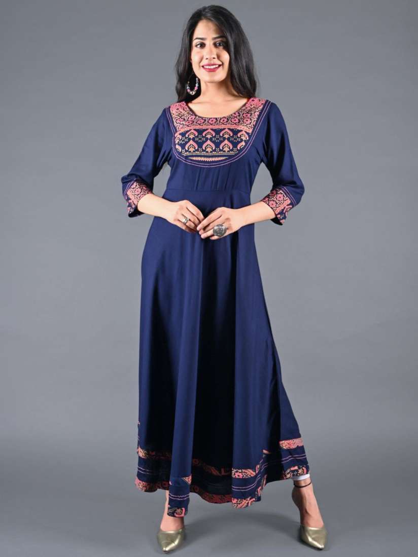 Buy Sajke Floral Printed Handloom Anarkali Kurti Kurtis for Women 31203847 Myntra